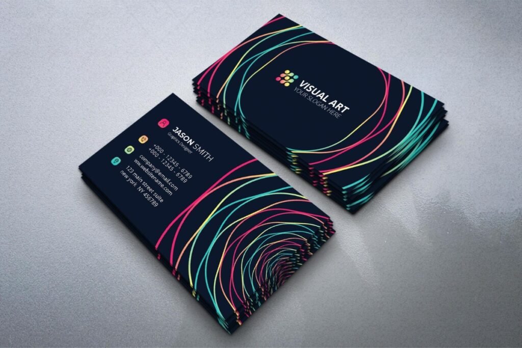 Exemplo de arte visual aplicada com profundidade e identidade de marca