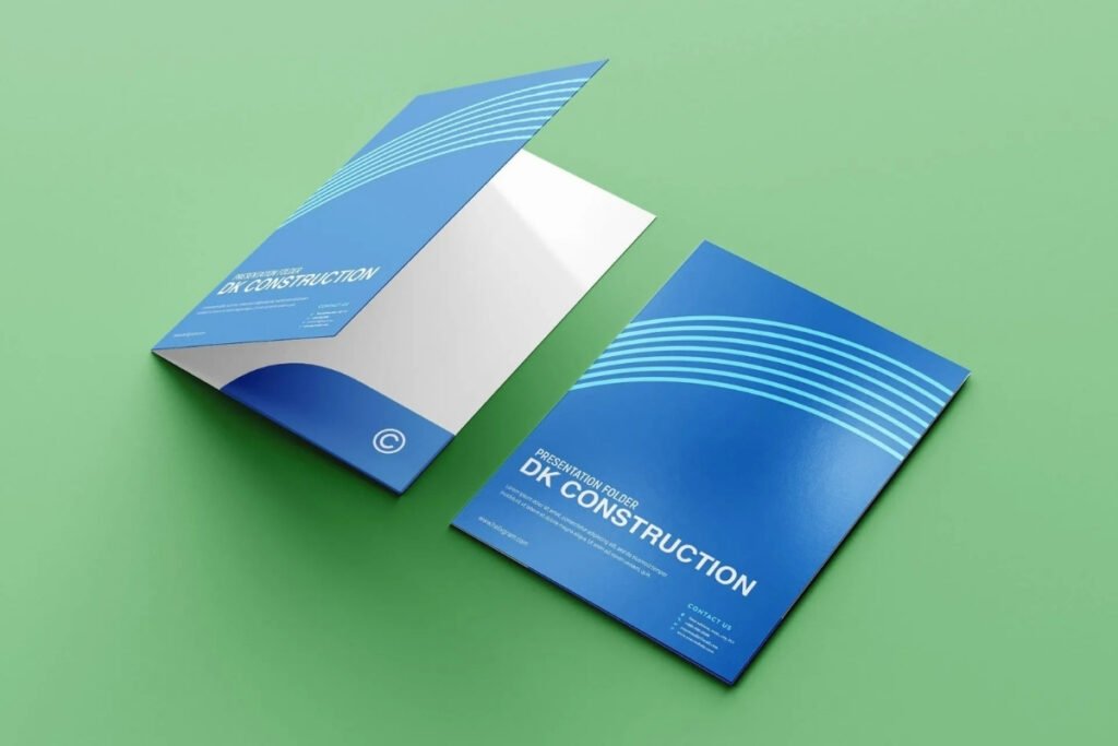 Gráfica no Centro de São Caetano: Impressão Digital e Banners 2 Pasta em papel couchê 250 gramas com bolsa e orelhas no Centro de São Caetano do Sul